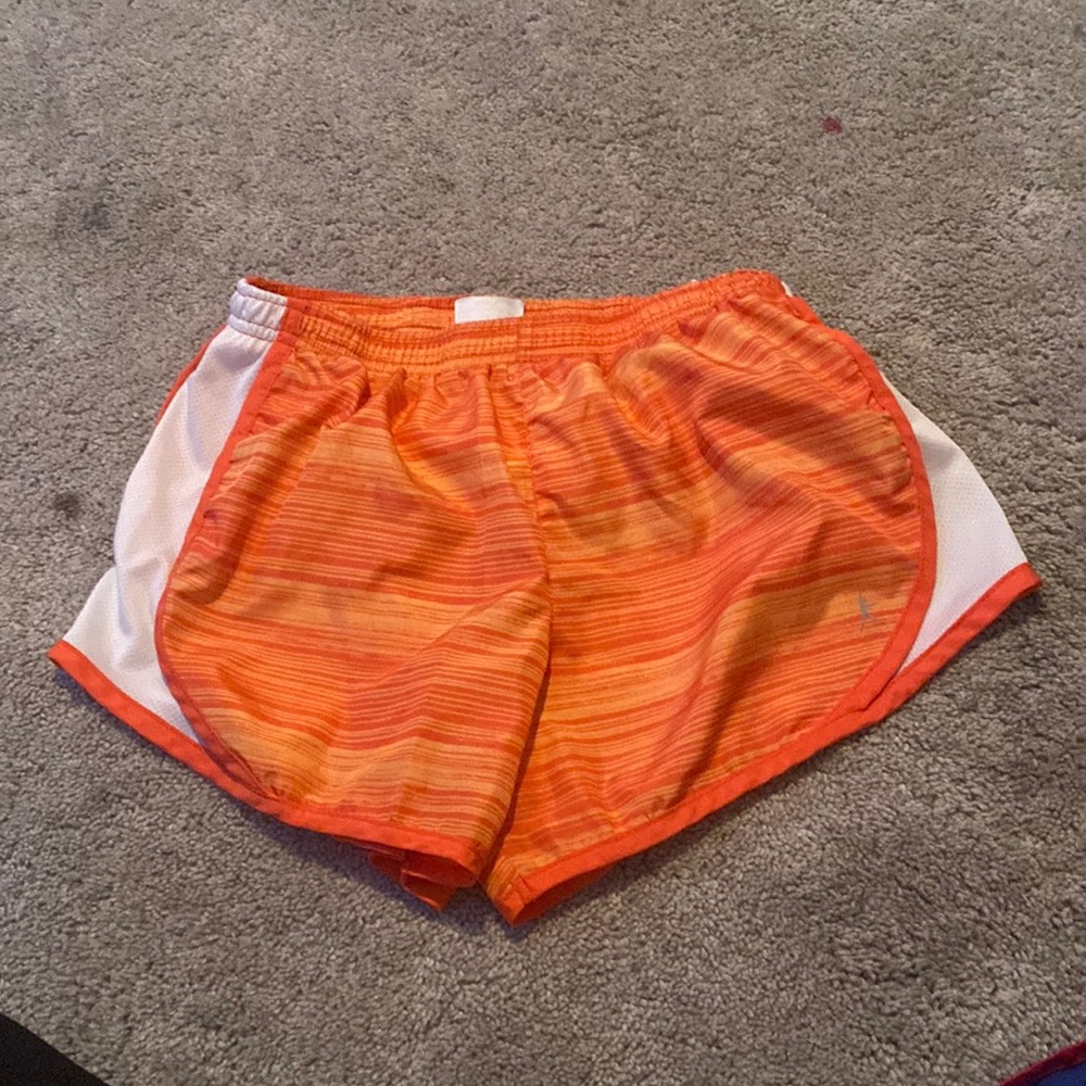 Orange athletic shorts
